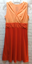 Patagonia orange peach sleeveless waist fit flare sun dress Medium color... - $24.74