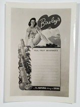 1940s Bireley&#39;s Soda Hollywood CA Pinup Model Beverage Ad Gene Lester Ph... - £15.59 GBP