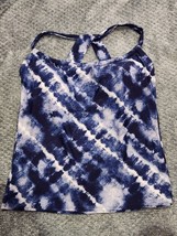 Kona Sol tankini top Size medium Blue Tie Dye - $9.99