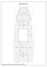 Hydra Sport 27 Swim Platform and Cockpit Boat EVA Faux Teak Deck Floor Pad - £1,200.92 GBP