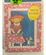 BLOWOUT - Vintage Holly Hobbie Invitations 16 Cards / Envelopes YOUR INV... - $12.14 CAD