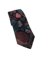 George Machado Zylos Men&#39;s Classic Geometric Necktie 100 % Silk, Maroon ... - $28.50