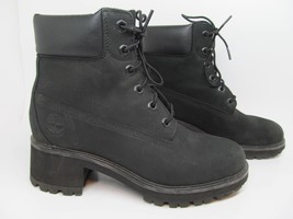Timberland Kinsley A25C4 Womens Black Nubuck Lace Up Waterproof Boots US... - $49.00
