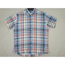 GH Bass &amp; Co Shirt Mens Large Orange Plaid Short Sleeve Button Up Casual... - €14,84 EUR