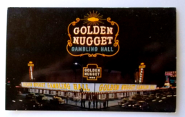 Golden Nugget Gambling Hall Casino Postcard Las Vegas Nevada Chrome Old Cars - £4.53 GBP