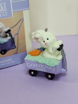 Hallmark Keepsake Easter Ornament 1993 Grandchild Bunny Purple Wagon Cak... - $13.85 CAD