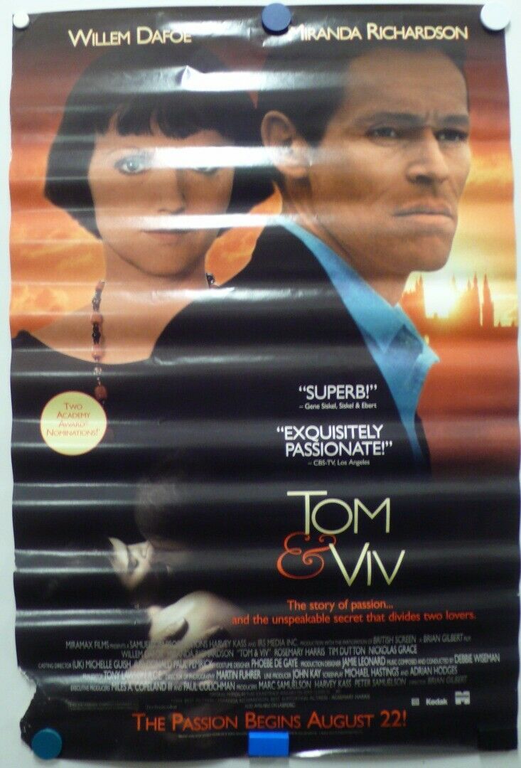 TOM & VIV 1994 Willem Dafoe, Miranda Ricahrdson, Rosemary Harris, Tim