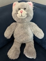Build-A-Bear BAB 18&quot; Gray/Pink Kitty Cat Plush Stuffed Animal - £11.98 GBP
