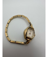 Antique Benrus 10k Rolled Gold Plate 18mm Width Womens Wristwatch WORKIN... - $38.41