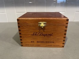 Rare ST Dupont Wooden Cigar Box Paris Hand Made Cigars Canary Islands Spain Mint - £77.26 GBP