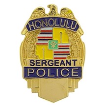 Honolulu Police Officer Sergeant Badge Pin 1&quot; - $10.50