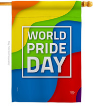 World Pride House Flag 28 X40 Double-Sided Banner - £29.51 GBP