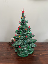 Vintage Retro MCM 70s Atlantic Mold Ceramic Lighted Holiday Christmas Tree - $247.49