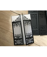 Laser Cut Wedding Invitation, Black wedding invites, 50pcs Gate Invite c... - $73.41 CAD