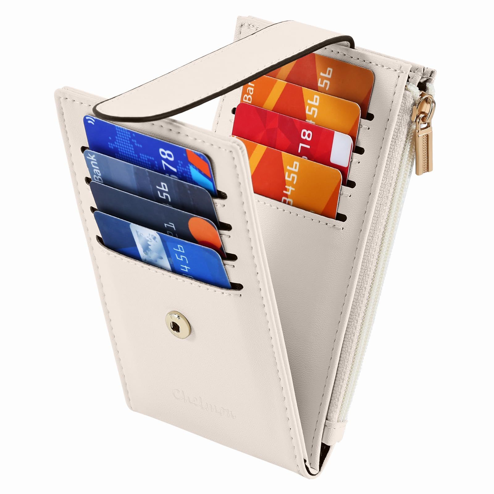 Womens Wallet Slim RFID Blocking Bifold Multi Card Case Wallet with Zipper Pock