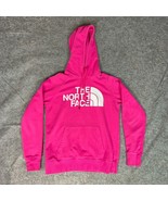 North Face Womens Hoodie Extra Small Pink White Sweatshirt Sweater Breas... - $24.98