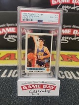 John Stockton 1990 Panini Sticker Hand Cut #A Utah Jazz Gonzaga HOF PSA 8 - £8.65 GBP