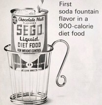 1963 Sego Chocolate Malt Diet Food Drink Advertisement Milk Dairy DWII13 - $29.99