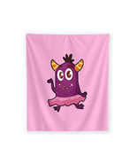Miley the Magenta Monster Wall Tapestry by Dancing Littles Jungle - $52.99+