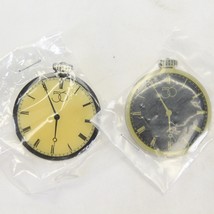 VTG Dept 56 Stop Clock Watch Design 1.5&quot; Pin Lapel Lot of 2 - £7.70 GBP