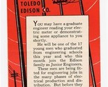 Edison Lines From the Toledo Edison Co Brochure 1948 Reddy Kilowatt  - £14.31 GBP