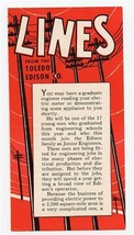 Edison Lines From the Toledo Edison Co Brochure 1948 Reddy Kilowatt  - £14.24 GBP