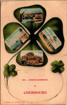 Four Leaf Clover Multiview Port Bonhuer Cherbourg France UNP Unused DB Postcard - £8.99 GBP