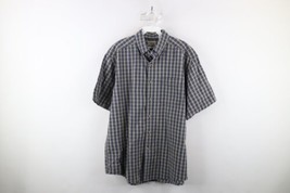 Vintage LL Bean Mens Medium Faded Short Sleeve Collared Button Down Shirt Plaid - £31.25 GBP