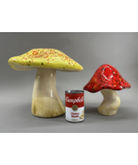 Vintage Merry Mushroom Ceramic Indoor Outdoor Garden Toadstool Figures H... - $109.59