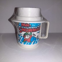 Mr. Snowman NEW Deka Plastic Mug 1980 Sealed Holiday Mug w/Hat Vintage - £19.84 GBP