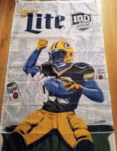 Green Bay Packers 100 Seasons Miller Lite Flag / Banner 30&quot; X 48&quot;  - £17.40 GBP