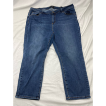 Tahari Womens Hannah Capri Jeans Blue Pockets Medium Wash Mid Rise Denim... - $14.84