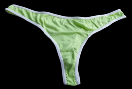 Lime Green Soft Micro Modal Spandex Thong Panty Panties Sz L Womens Lingerie - £8.73 GBP