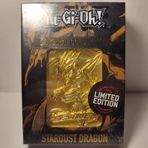 Yugioh Stardust Dragon Metal Card 24k Gold Plated Ingot Limited Edition Official - £38.57 GBP