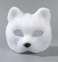 White Fox Masquerade - Animal Cosplay - Fox Mask - Furry - £16.95 GBP
