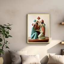 Sowpeace Canvas Wall art Unveiling Faith: Abstract Disciple wall decor, by chitr - £46.41 GBP