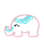 Elephant with Headdress  Machine Embroidery Applique Design - $75.58 MXN