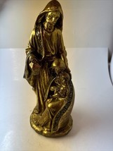 Holy Family Figurine 12” Tall Statue Mary Joseph child Jesus Gold - $656.79 MXN