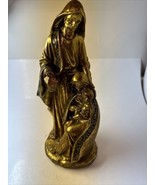 Holy Family Figurine 12” Tall Statue Mary Joseph child Jesus Gold - $652.21 MXN
