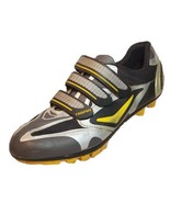 Performance Trophy Cycling Shoes Mens US 11 EUR 45.5 Black Silver Yellow... - £22.19 GBP