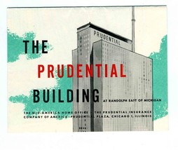 Prudential Building Observation Deck Brochure with Map Chicago Illinois 1950&#39;s - £32.59 GBP