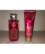 New Bath &amp; Body Works FOREVER RED 10 Oz Shower Gel 8 Oz Body Cream - $24.95