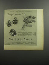 1952 Van Cleef &amp; Arpels Jewelry Ad - Ideal gift for any occasion forget-me-not - £14.48 GBP