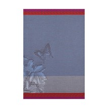Le Jacquard Francais Jardin Des Papillons Blue Kitchen Hand Towel - $20.95