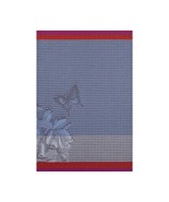 Le Jacquard Francais Jardin Des Papillons Blue Kitchen Hand Towel - $20.95