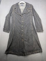 Vintage Blue J Jean Dress Duster Small Gray Denim Pockets - $28.04