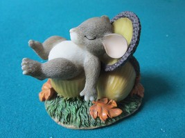 CHARMING TAILS BY FITZ &amp; FLOYD FIGURINE &quot;NUTS ABOUT NAPS &quot; INSPIRATIONAL - $24.75