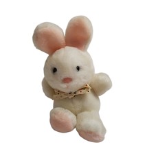 Vintage Dakin Plush White Rabbit Stuffed Animal 1992 90s Kid Retro Pink Nose - £18.38 GBP