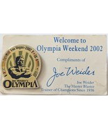 Welcome to Joe Weider&#39;s Olympia Weekend  Las Vegas 2002 Sopuvenir Pin - $40.96 CAD