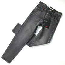 NWT Levi&#39;s Wedgie in Better Weatherhead Black Gray High Rise Tapered Jea... - $51.48